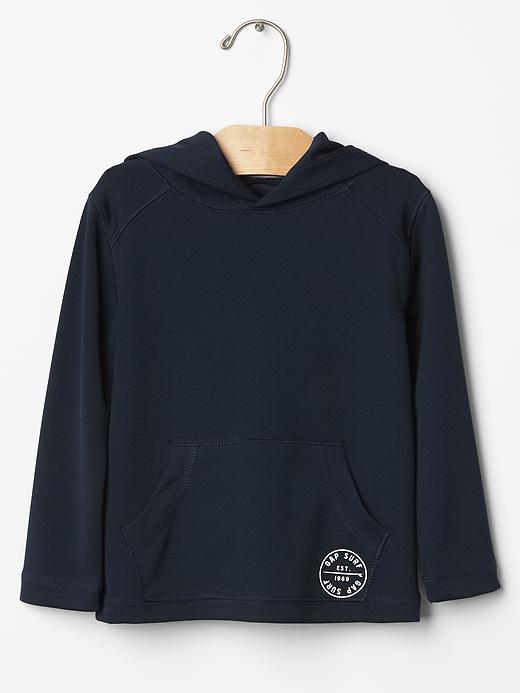 1 of 8 showing, with the color true indigo of product Hoodie rashguard
