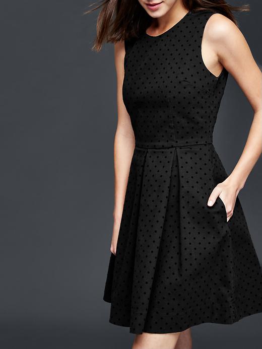 Image number 3 showing, Polka dot fit & flare dress