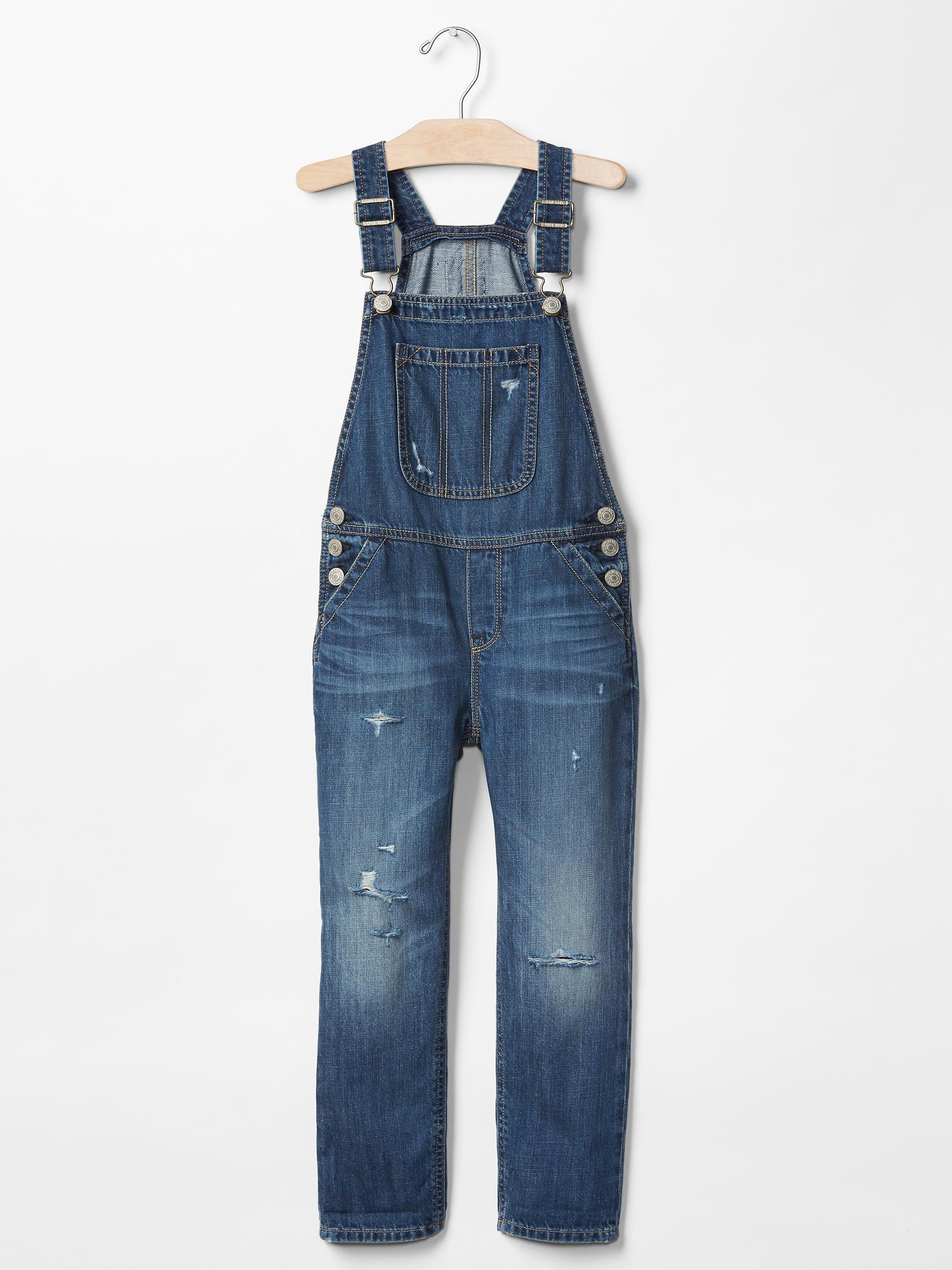 Gap sales distressed overalls