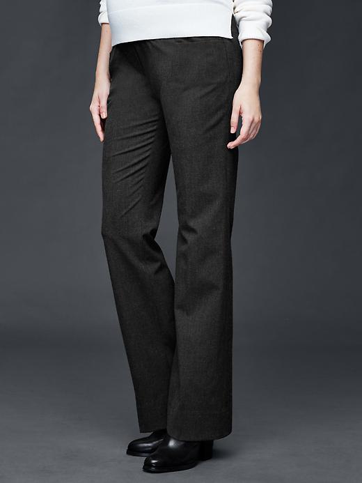 1 of 8 showing, with the color grey of product Maternity full panel modern boot pants