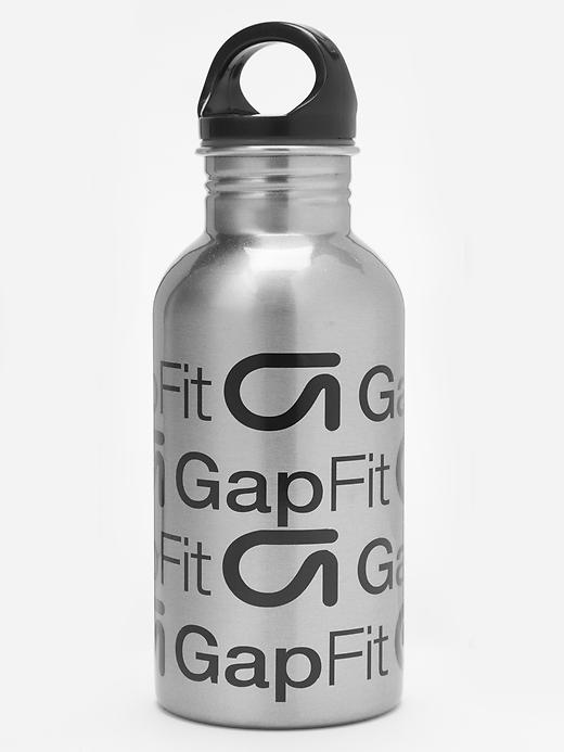 1 of 8 showing, with the color silver of product GapFit kids logo water bottle
