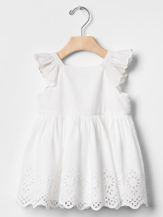 View large product image 2 of 4. Eyelet flutter dress