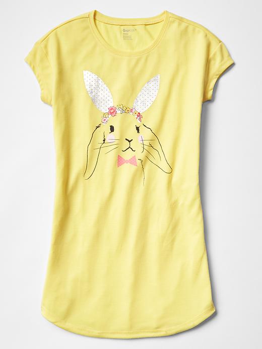 1 of 8 showing, with the color yellow of product Jersey nightgown