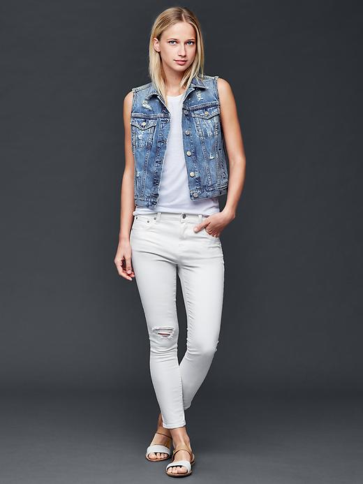 Image number 3 showing, 1969 icon destructed denim vest