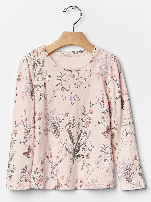 1 of 8 showing, with the color pink cameo of product Floral tee