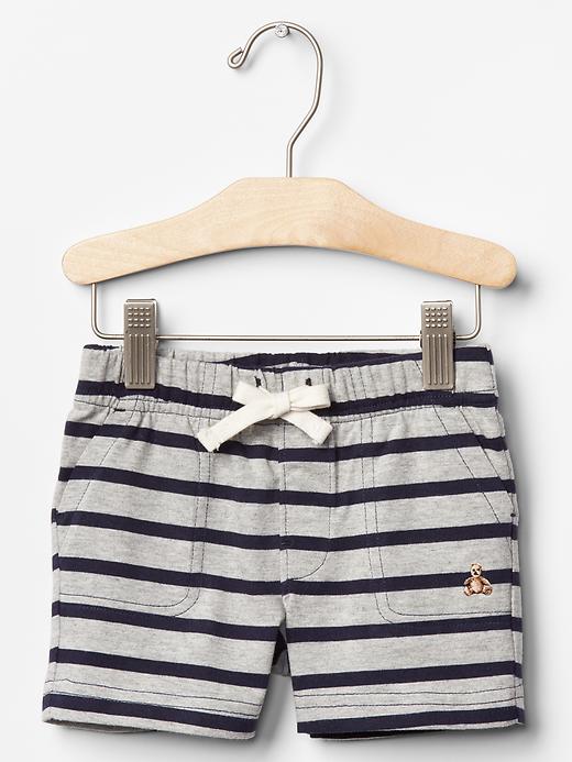 1 of 8 showing, with the color gray of product Stripe shorts