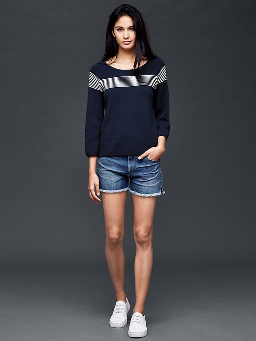 Image number 3 showing, Cotton nautical stripe sweater