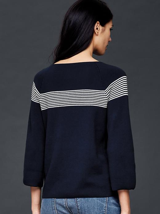 Image number 2 showing, Cotton nautical stripe sweater