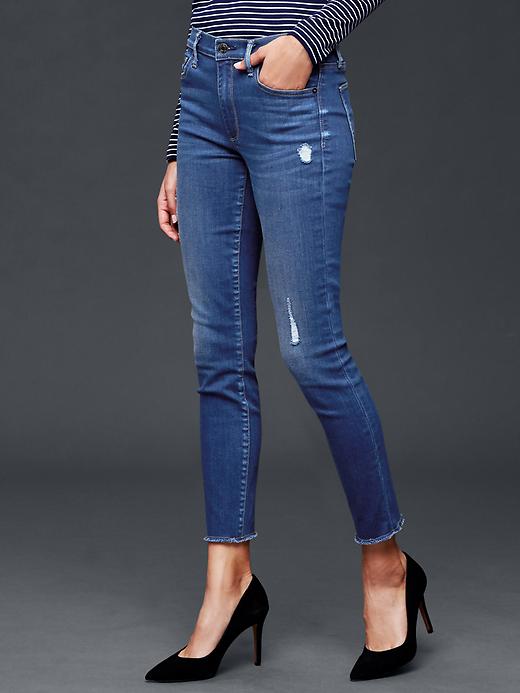 Image number 4 showing, STRETCH 1969 distressed true skinny ankle jeans