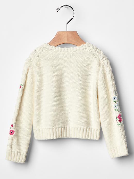 Floral cable knit cardigan | Gap
