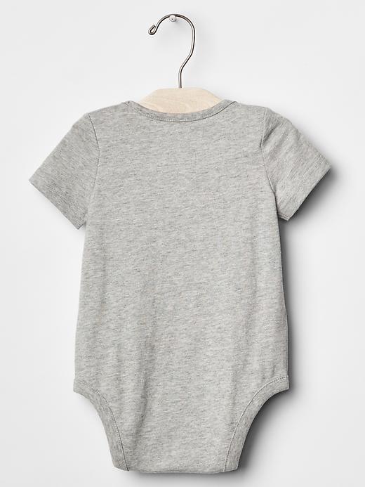 2 of 8 showing, with the color gray of product Sports club graphic bodysuit