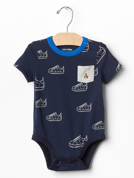 1 of 8 showing, with the color dark night of product Active play printed bodysuit