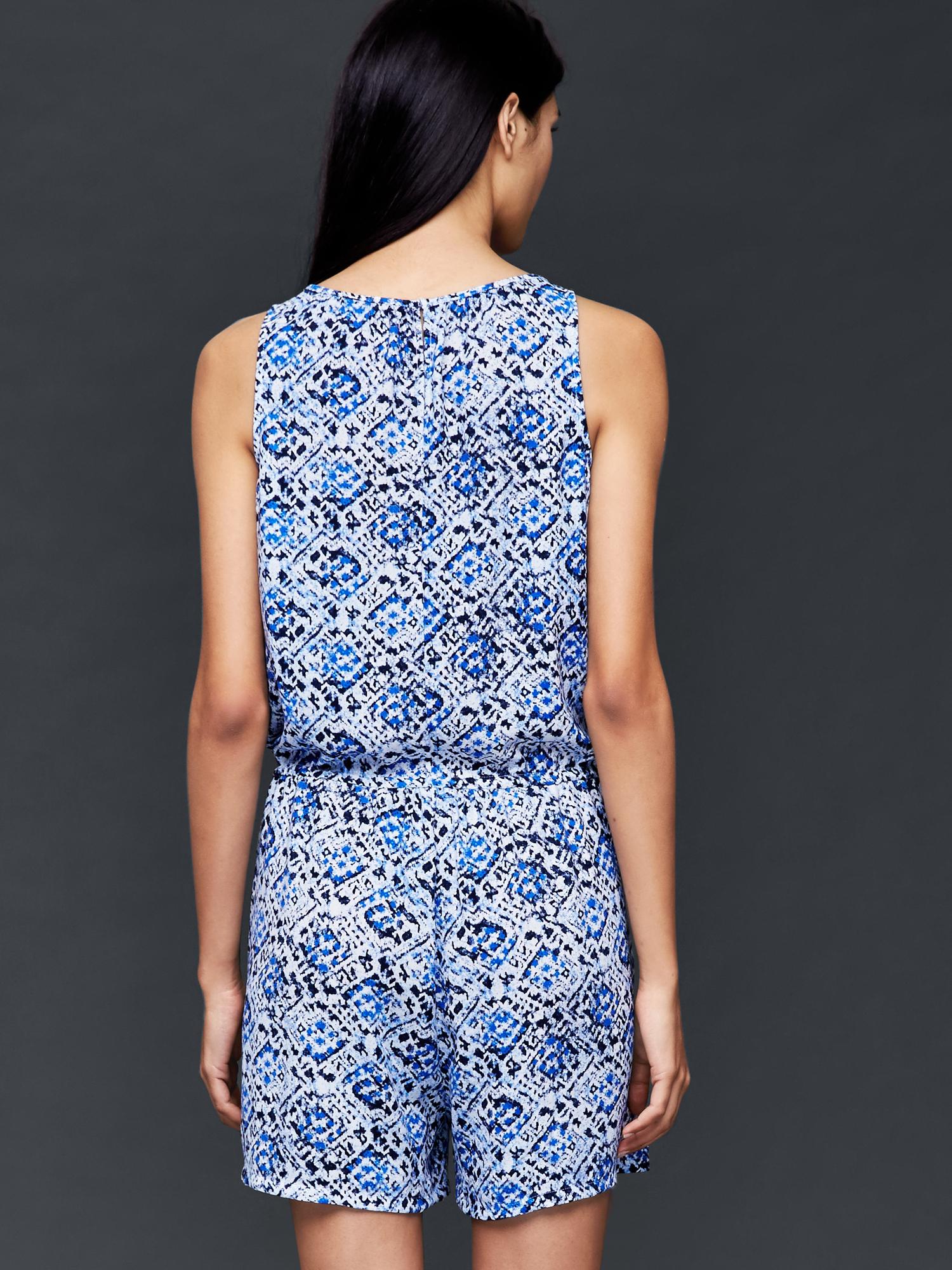 Gap Mosaic print tie romper — фото 2