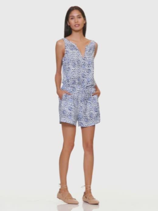 Gap Mosaic print tie romper — фото 6