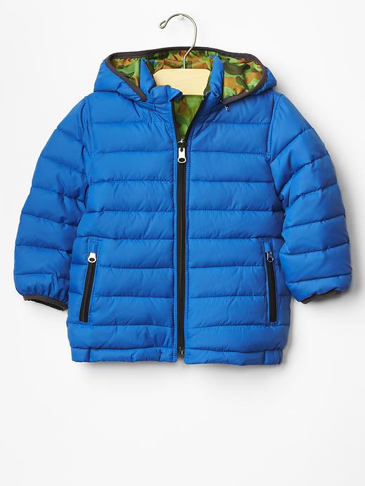 1 of 8 showing, with the color soccer blue of product Warmest reversible puffer