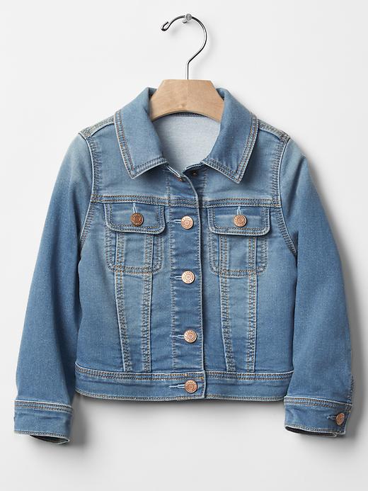 View large product image 1 of 3. 1969 knit denim jacket