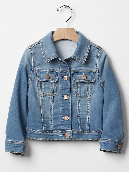 Image number 1 showing, 1969 knit denim jacket