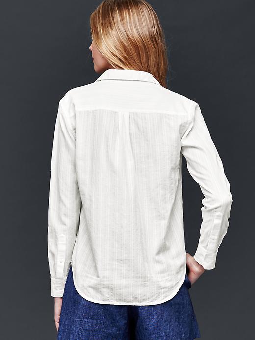 2 of 8 showing, with the color new off white of product Raised stripe henley