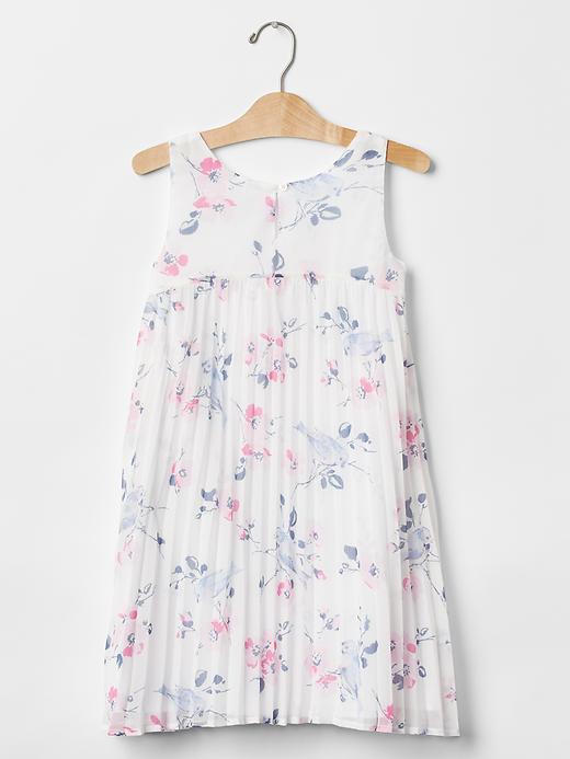 2 of 8 showing, with the color new off white of product Floral pleated tank dress