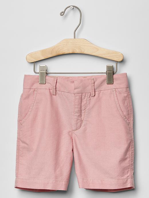 1 of 8 showing, with the color pink kiss of product Oxford flat front shorts