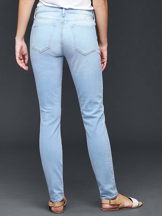 2 of 8 showing, with the color indigo of product AUTHENTIC 1969 embroidered true skinny jeans