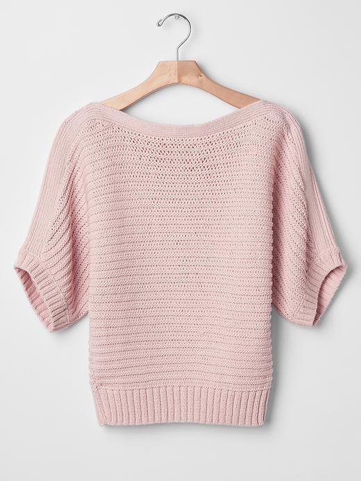 2 of 8 showing, with the color pink cameo of product Slouchy dolman sweater