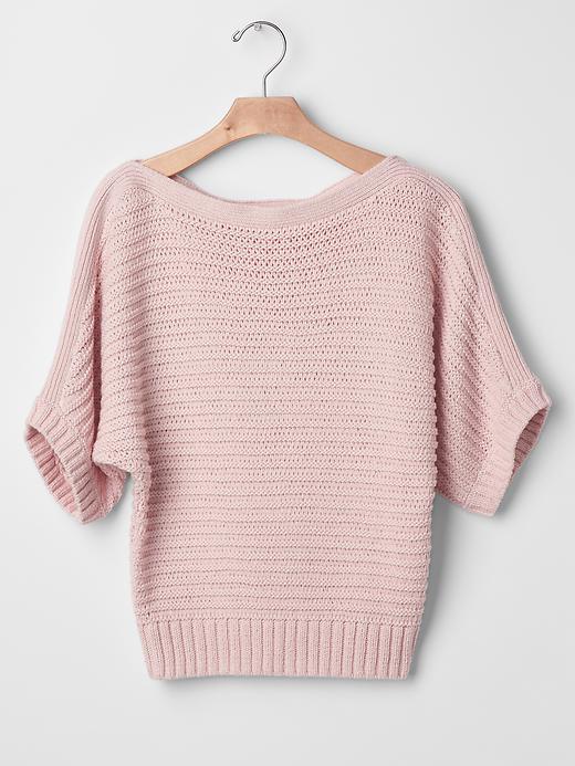 1 of 8 showing, with the color pink cameo of product Slouchy dolman sweater