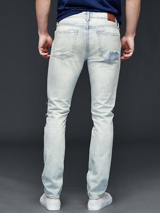 2 of 8 showing, with the color light patchwork of product Patchwork skinny fit jeans (stretch)