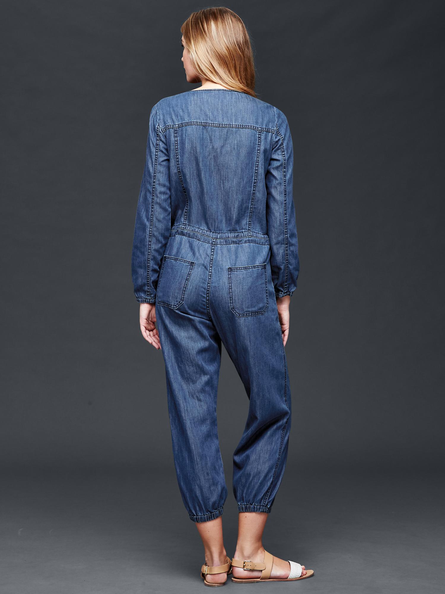 Gap 1969 TENCEL™ denim zip jumpsuit — фото 2