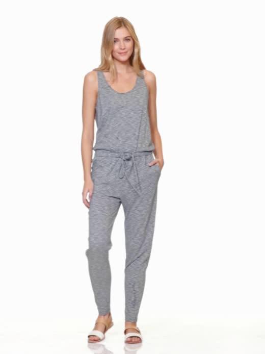 Gap Mini stripe tie jumpsuit — фото 4