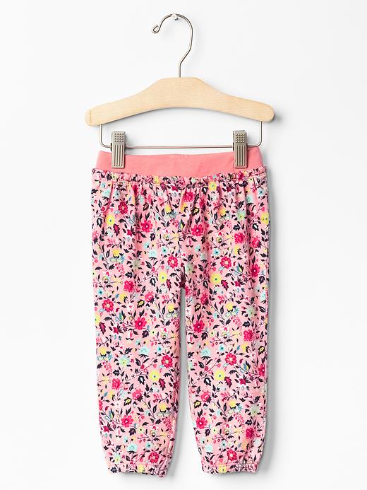 1 of 8 showing, with the color pink floral of product Floral print joggers