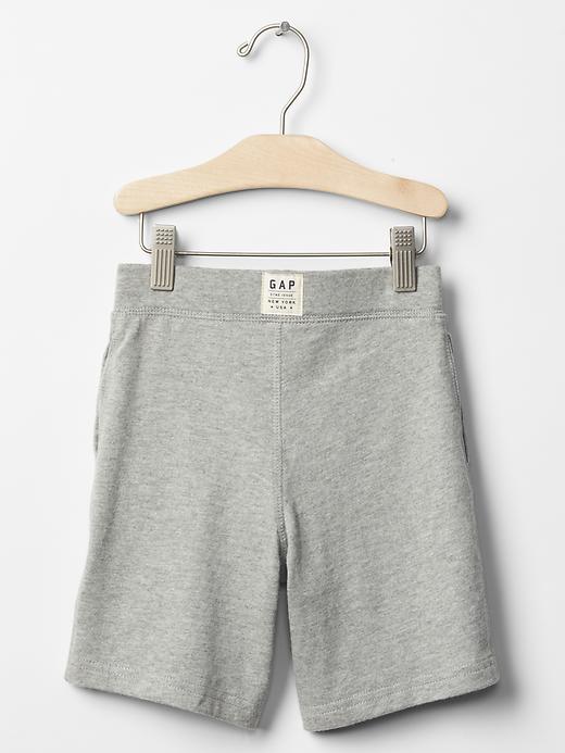 2 of 8 showing, with the color light heather gray of product Solid pull-on shorts