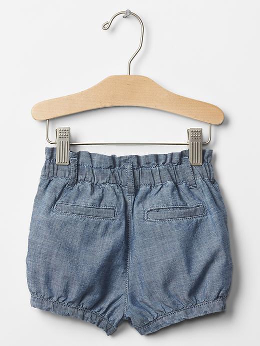 2 of 8 showing, with the color denim of product 1969 chambray bubble shorts