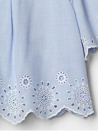 View large product image 3 of 3. Scallop eyelet top