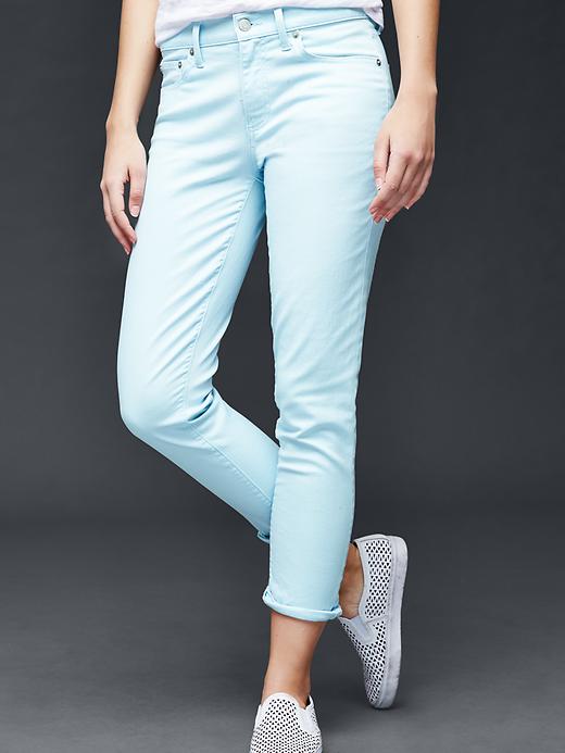 1 of 8 showing, with the color daybreak blue of product AUTHENTIC 1969 best girlfriend jeans
