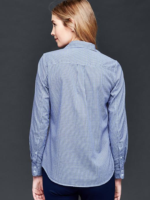 Image number 2 showing, Fitted boyfriend gingham oxford shirt