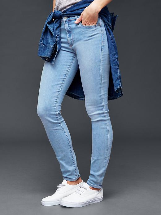 1 of 8 showing, with the color light indigo of product STRETCH 1969 true skinny jeans