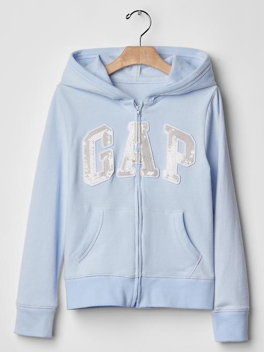Sequin logo zip hoodie | Gap