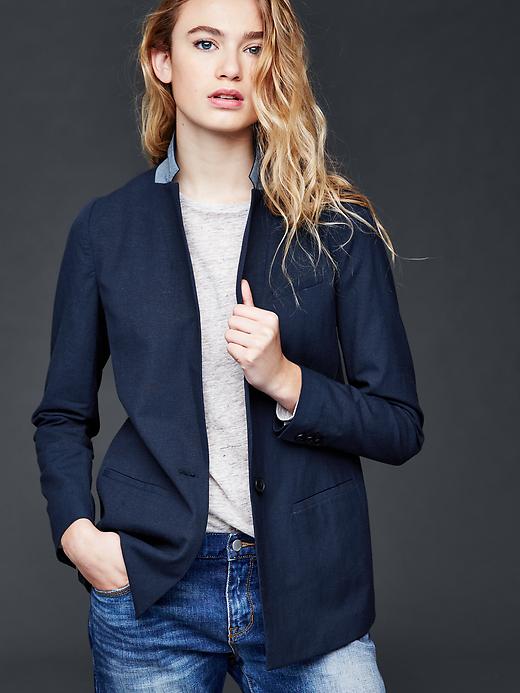 1 of 8 showing, with the color true indigo of product Perfect blazer