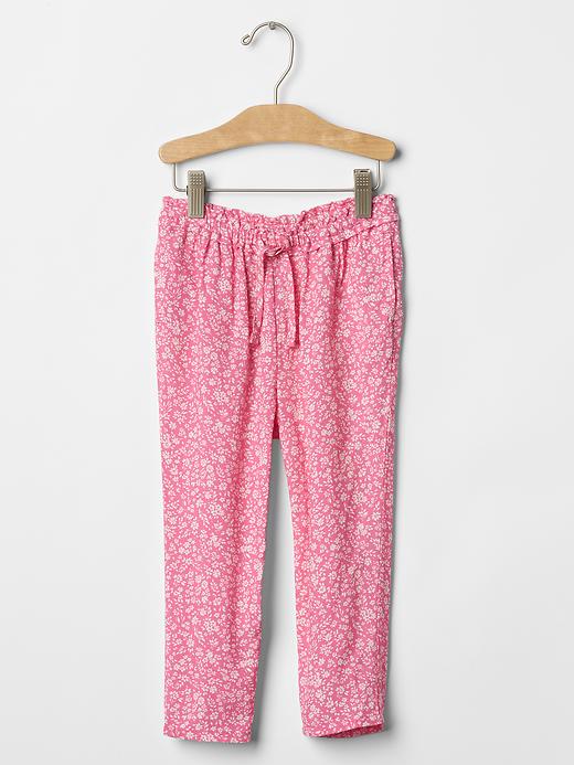 1 of 8 showing, with the color pink floral of product Drapey floral print pants