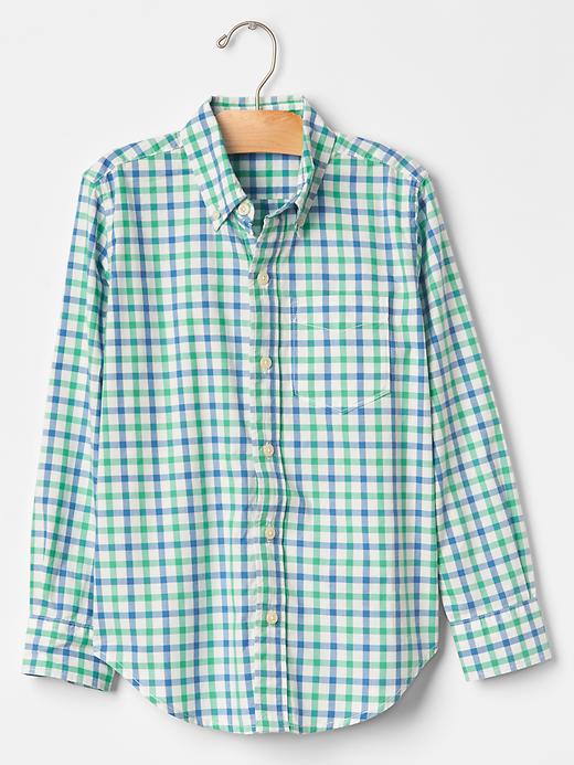 View large product image 1 of 1. Plaid button-down shirt