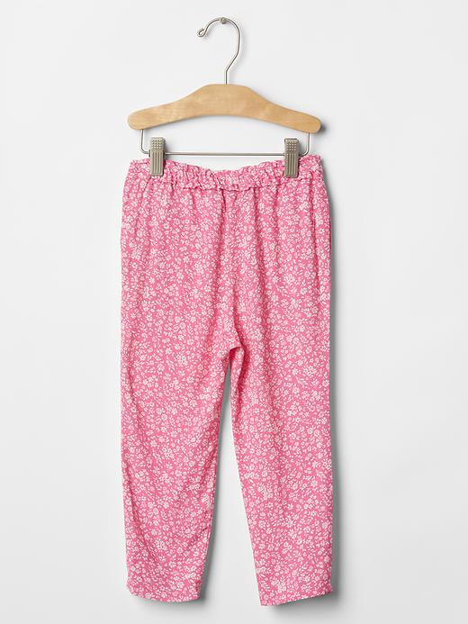 2 of 8 showing, with the color pink floral of product Drapey floral print pants