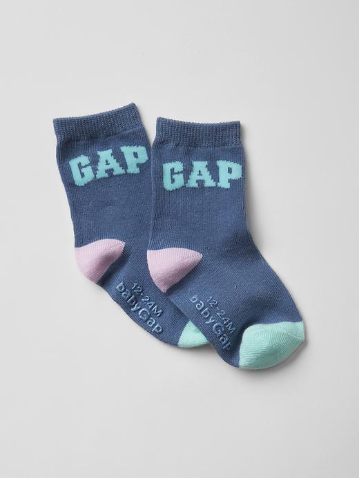 1 of 8 showing, with the color cool logo of product Print socks
