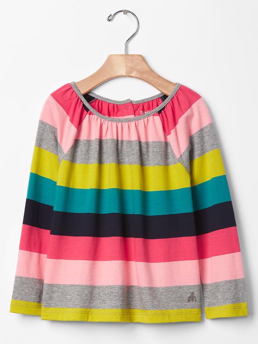 View large product image 1 of 1. Shirred raglan tee