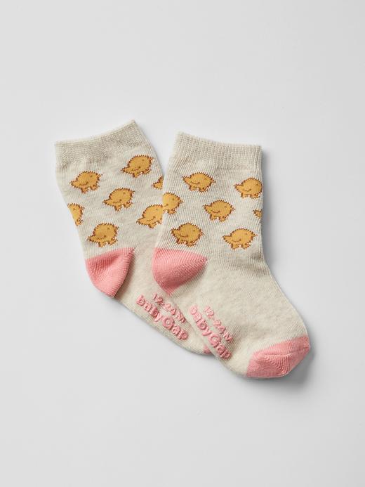 1 of 8 showing, with the color chick print of product Print socks