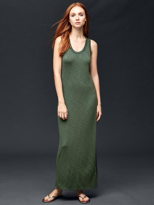 1 of 8 showing, with the color black grass of product Column maxi dress