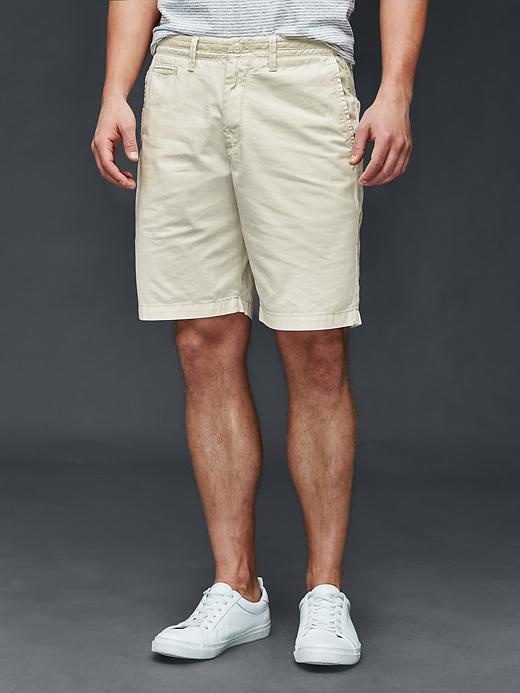 1 of 8 showing, with the color chino of product 10" Vintage Wash Shorts with GapFlex