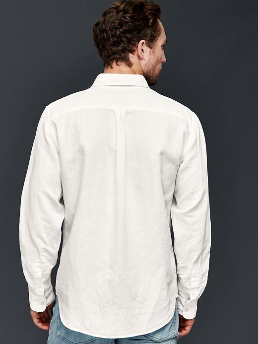 Image number 2 showing, Linen-cotton standard fit shirt