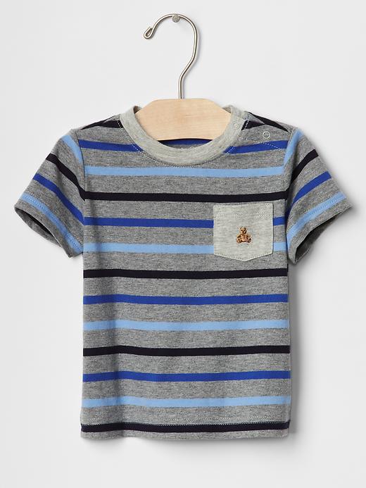 1 of 8 showing, with the color stripe of product Print pocket tee