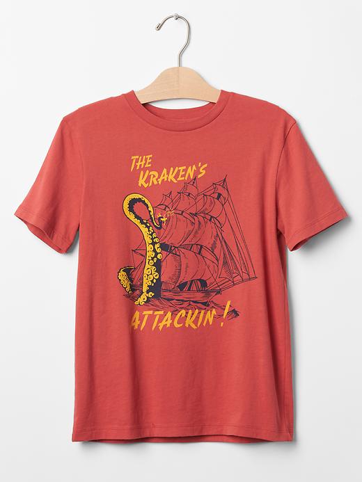 1 of 8 showing, with the color spiced coral of product Beach graphic tee